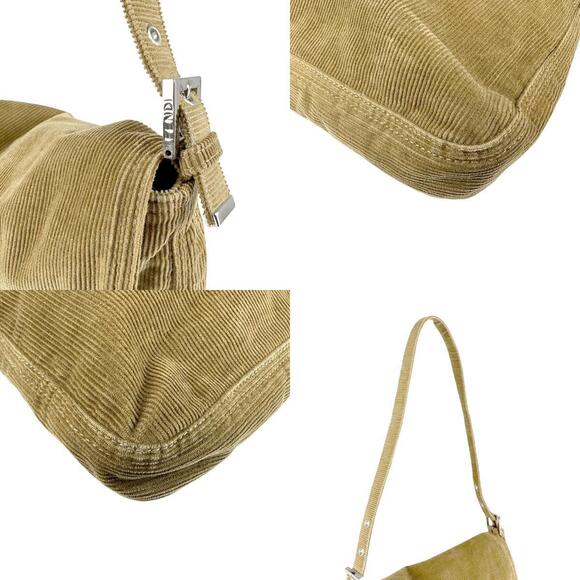 Fendi Corduroy Beige Shoulder Bag - Picture 4 of 5